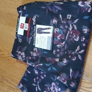 Bandolino Patterned Black Straight Leg Jean